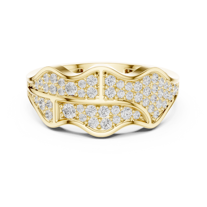 Contour Pave Lab Grown Diamond Statement Ring