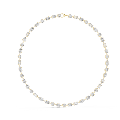 Multi-Shape Fancy Cut Lab Grown Diamond Station Tennis Necklace