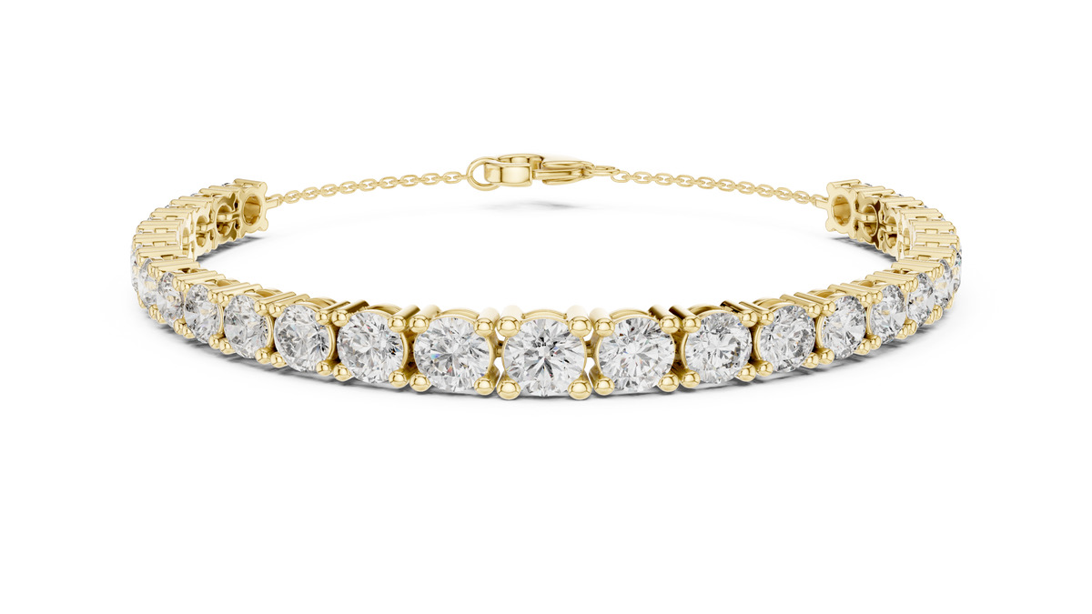 The Graduated Round Lab Grown Diamond Half-Tennis Bracelet.