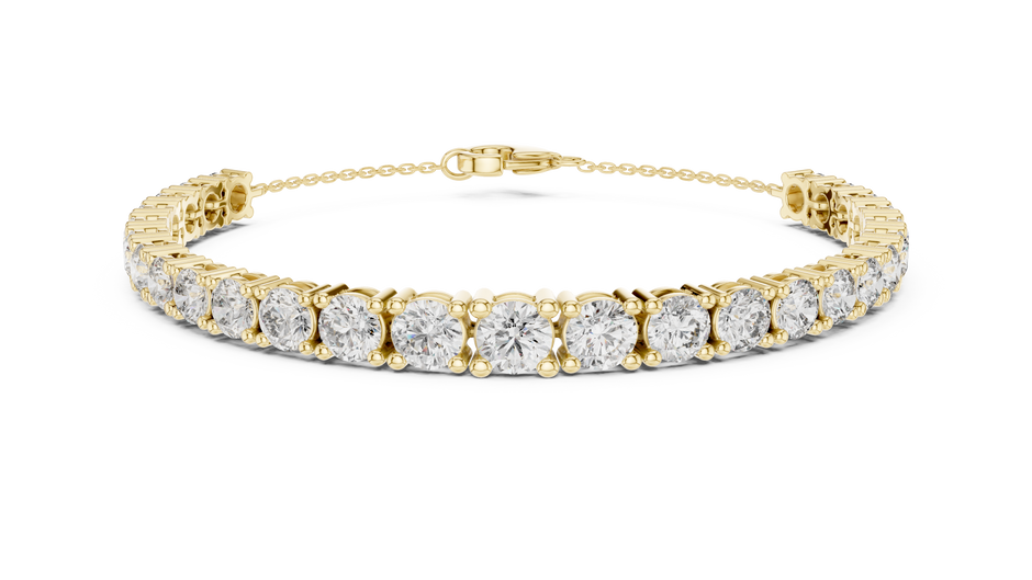 The Graduated Round Lab Grown Diamond Half-Tennis Bracelet.