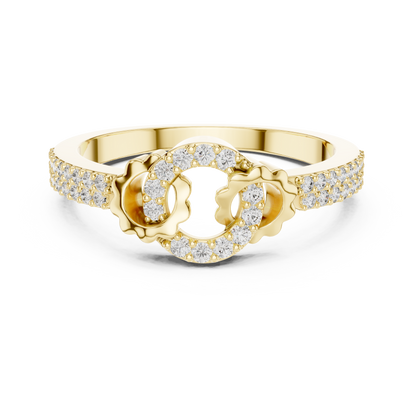 Interlocking Circular Pave Lab Grown Diamond Ring