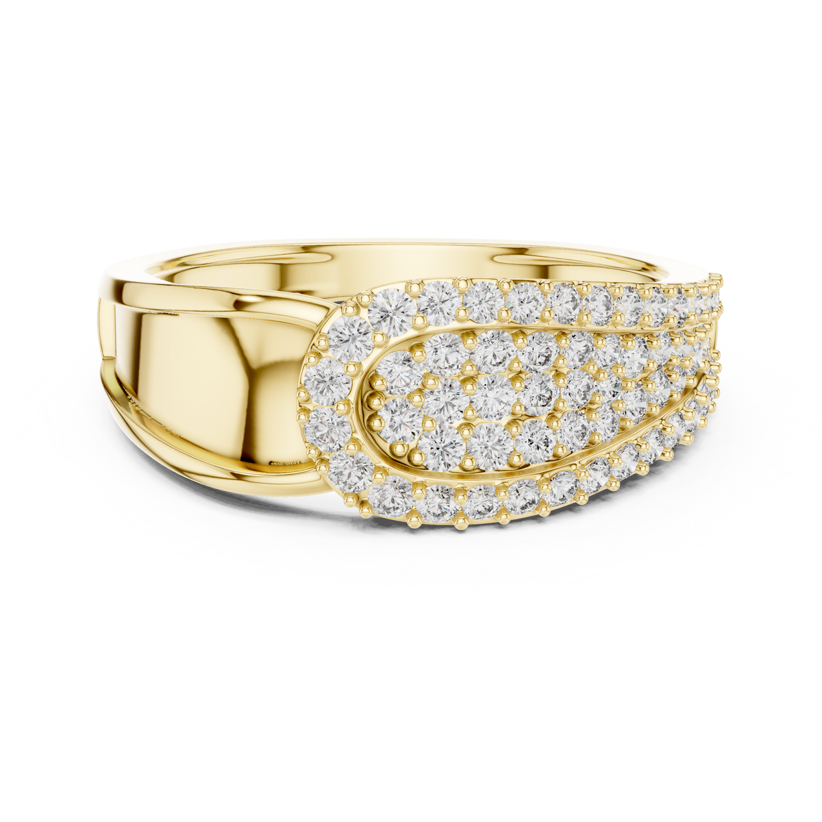 The Royal Oval Cluster Swirl Halo Bypass Lab Grown Diamond Ring
