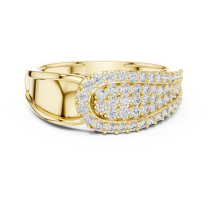The Royal Oval Cluster Swirl Halo Bypass Lab Grown Diamond Ring