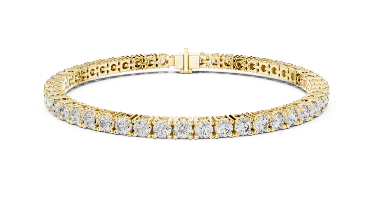 Classic Four-Prong Round Lab Grown Diamond Tennis Bracelet