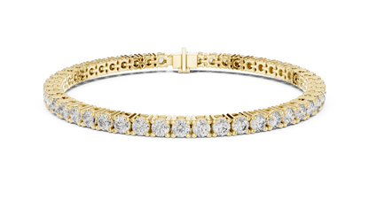 Classic Four-Prong Round Lab Grown Diamond Tennis Bracelet
