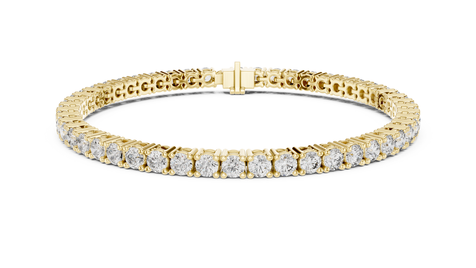 Classic Four-Prong Round Lab Grown Diamond Tennis Bracelet