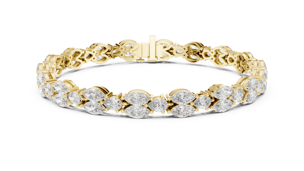 The Marquise & Pear Floral Vine Lab Grown Diamond Tennis Bracelet.