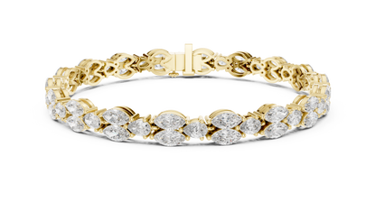 The Marquise & Pear Floral Vine Lab Grown Diamond Tennis Bracelet.