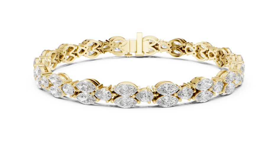 The Marquise & Pear Floral Vine Lab Grown Diamond Tennis Bracelet.