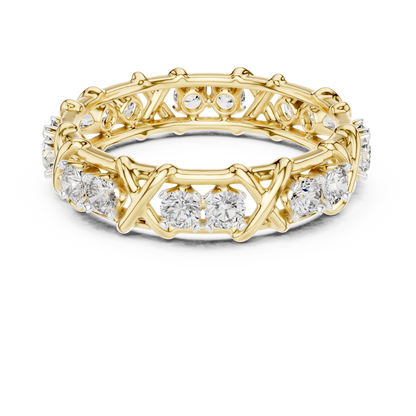 X Motif Eternity Lab Grown Diamond Ring