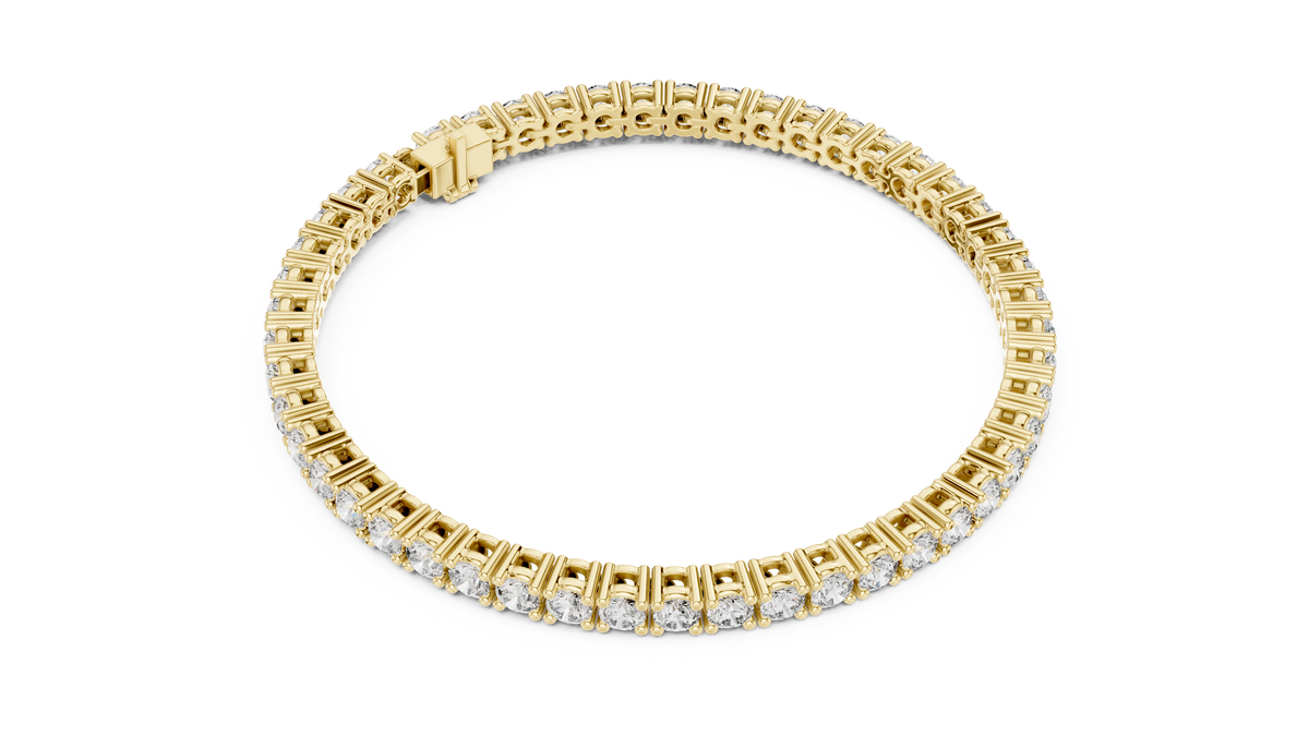 Classic Four-Prong Round Lab Grown Diamond Tennis Bracelet