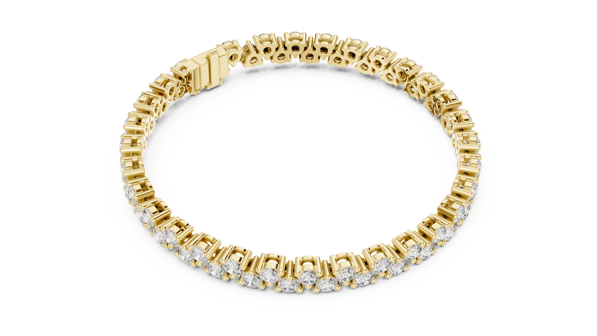 The Starlight Wave Two-Row Lab Grown Diamond Cluster Tennis Bracelet.