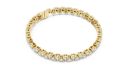 The Starlight Wave Two-Row Lab Grown Diamond Cluster Tennis Bracelet.