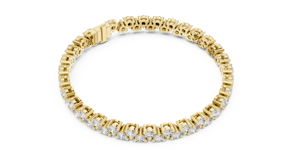 The Starlight Wave Two-Row Lab Grown Diamond Cluster Tennis Bracelet.
