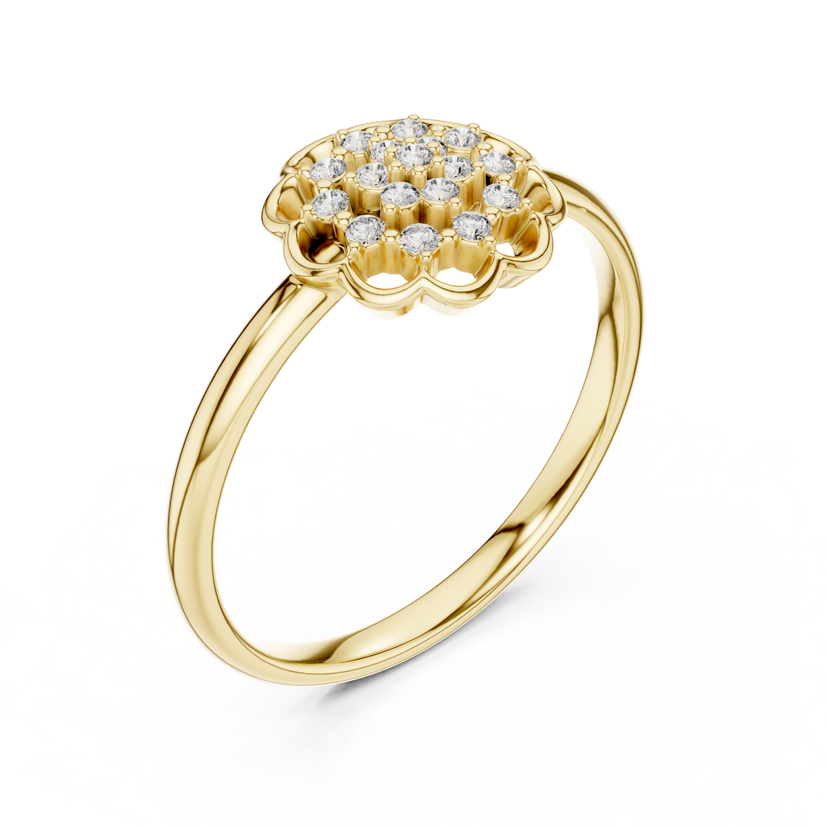 Blooming Flower Multi-Stone Lab Grown Diamond Statement Ring