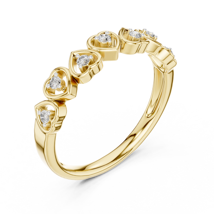 Heart Cluster Multi Stone Lab Grown Diamond Ring
