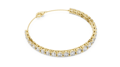 The Graduated Round Lab Grown Diamond Half-Tennis Bracelet.