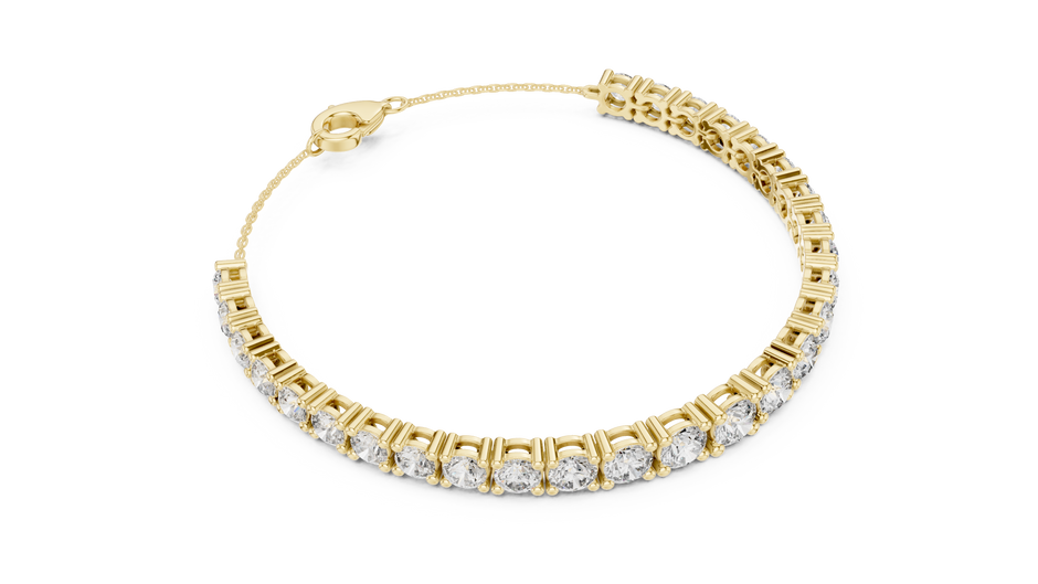 The Graduated Round Lab Grown Diamond Half-Tennis Bracelet.
