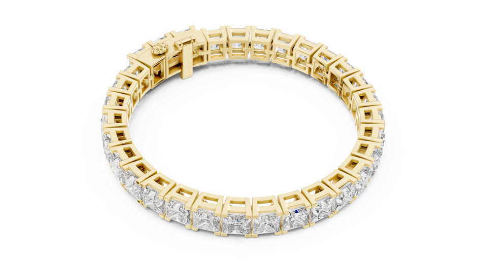 The Royal Square Princess Cut Lab Grown Diamond Tennis Bracelet.