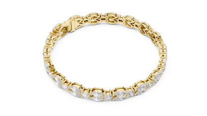 The Marquise & Pear Floral Vine Lab Grown Diamond Tennis Bracelet.