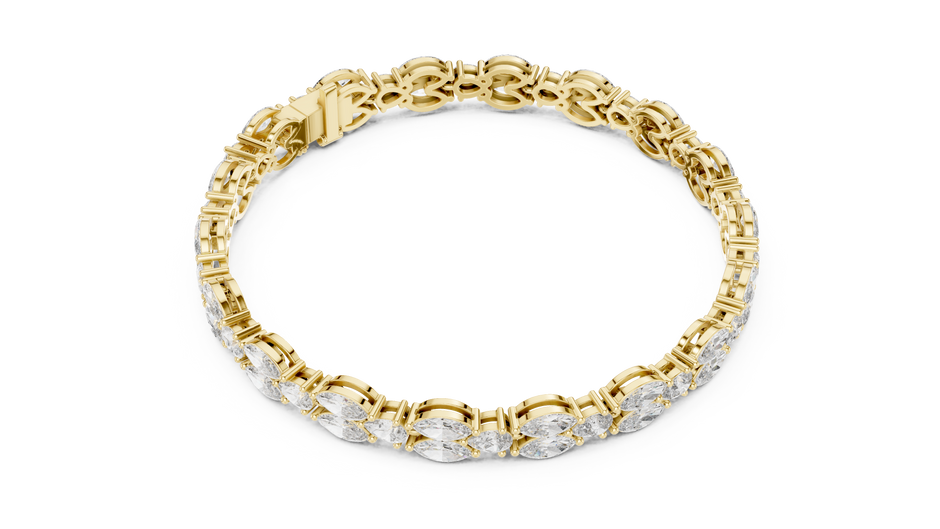 The Marquise & Pear Floral Vine Lab Grown Diamond Tennis Bracelet.