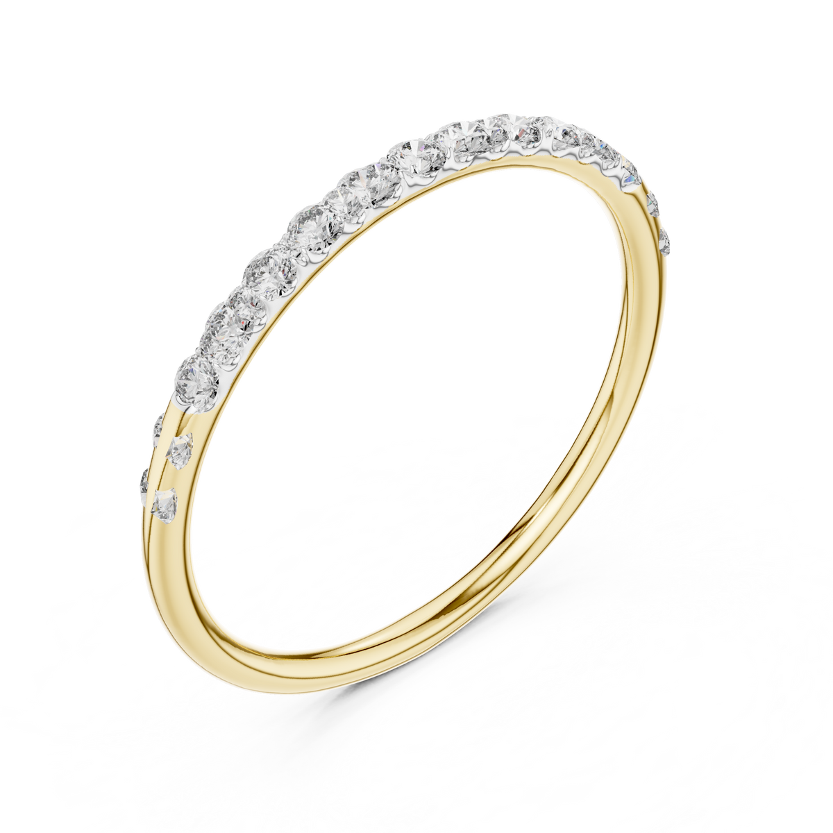 Half Eternity Pave Set Lab Grown Diamond Ring