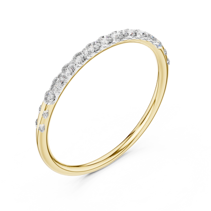 Half Eternity Pave Set Lab Grown Diamond Ring