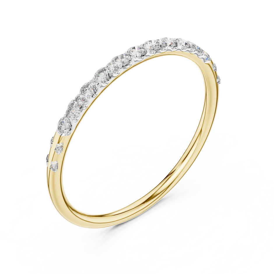 Half Eternity Pave Set Lab Grown Diamond Ring