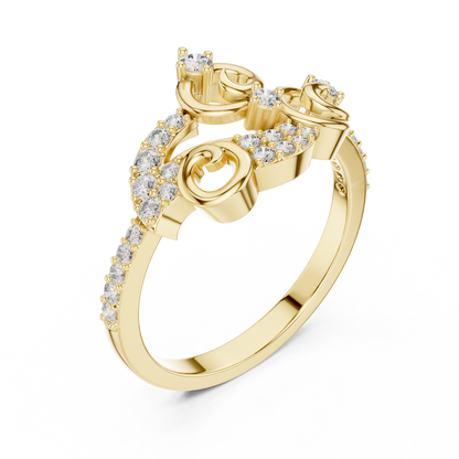 Vintage-Inspired Swirl Filigree Fashion Lab Grown Diamond Ring