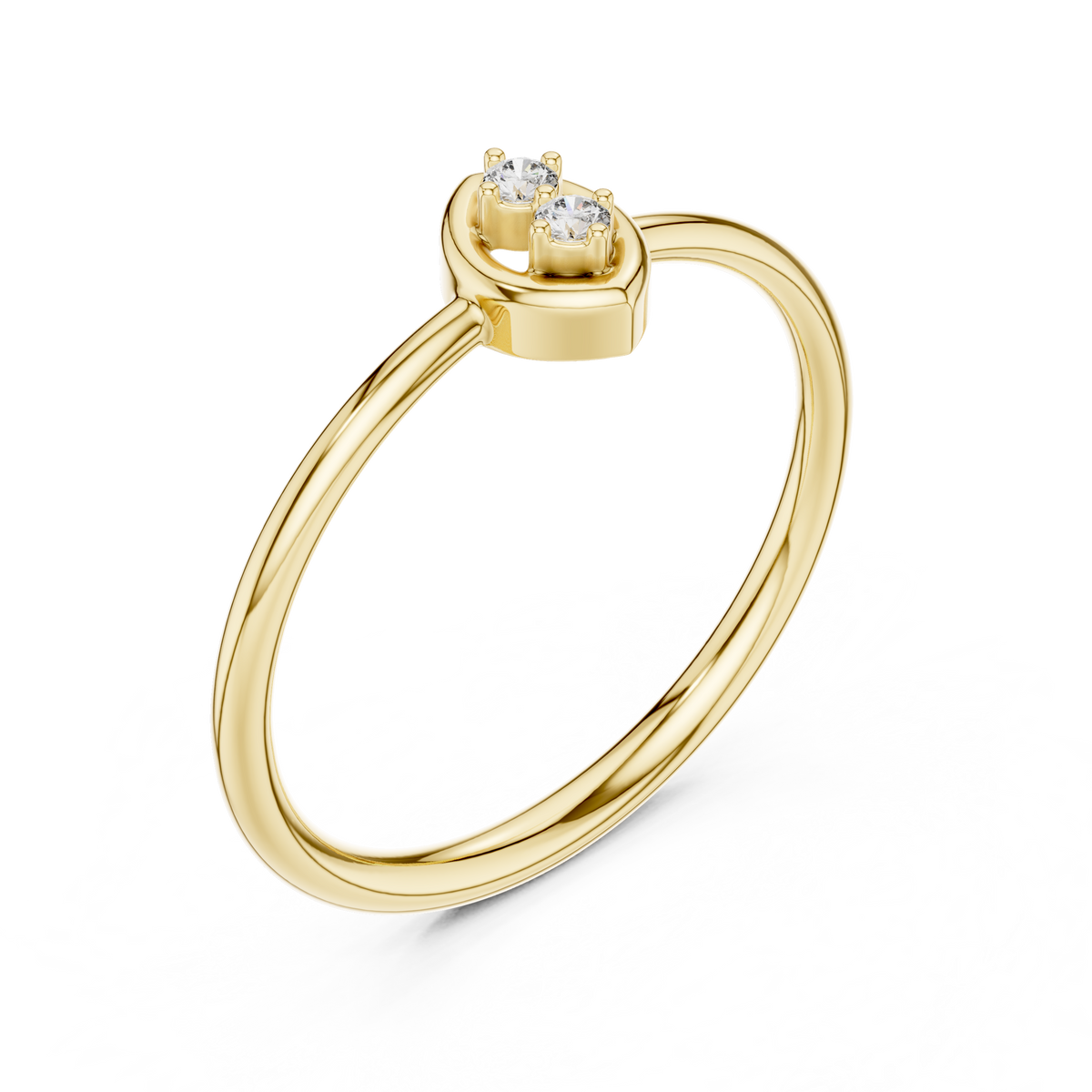 Marquise Bezel Twin Lab Grown Diamond Ring