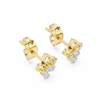 Round Cluster Petal Lab Grown Diamond Earring