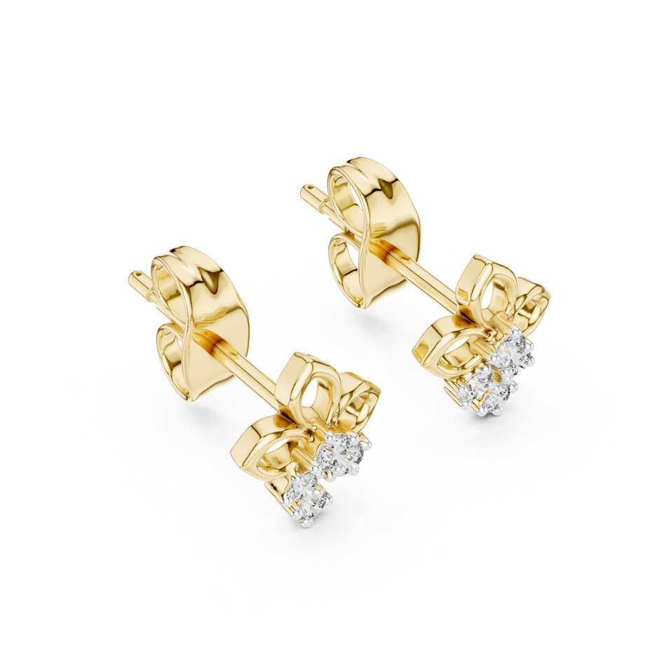 Round Cluster Petal Lab Grown Diamond Earring