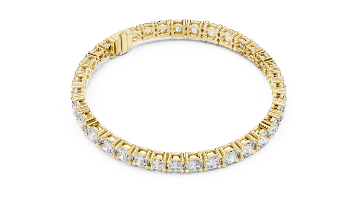 The Royal Graduated Round Lab Grown Diamond Four-Prong Tennis Bracelet.
