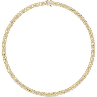 Pave Cuban Curb Link Lab Grown Diamond Chain Necklace