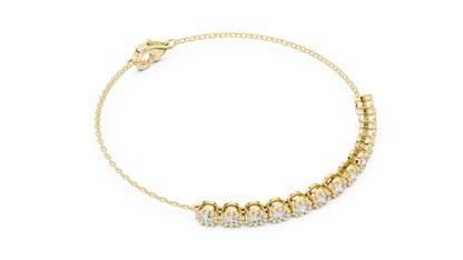 The Vintage Crown-Bezel Set Lab Grown Diamond Station Bracelet