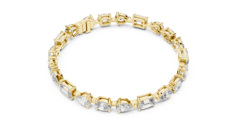 The Symphony Multi-Shape Fancy Cut Lab Grown Diamond Tennis Bracelet.