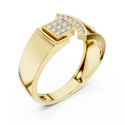 The Imperial Asymmetrical Square & Curved Arch Bypass Lab Grown Diamond Ring