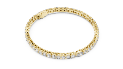 The Tear-Drop Focal Round Lab Grown Diamond Tennis Bracelet.