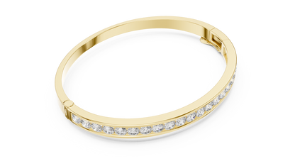 The Channel-Set Round Lab Grown Diamond Bangle