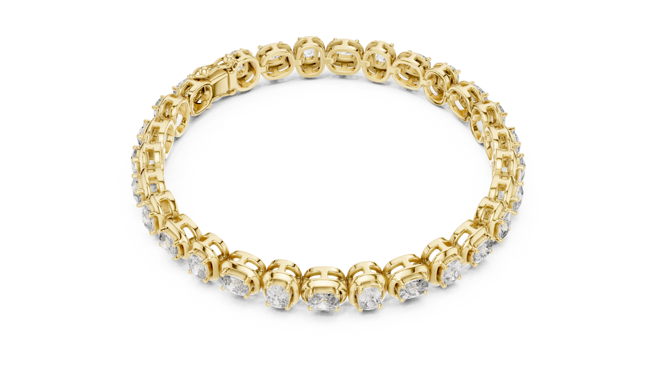 Cushion Lab Grown Diamond Bezel Set Tennis Bracelet