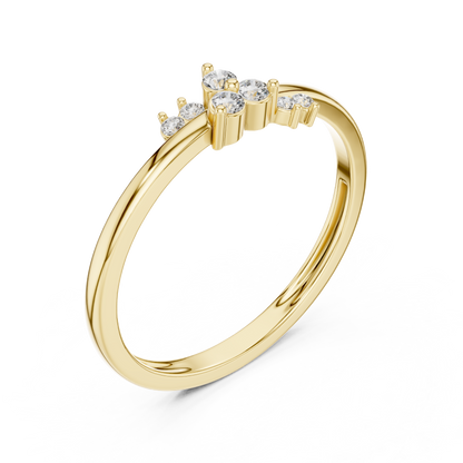 Asymmetrical Cluster Sparkle Lab Grown Diamond Ring