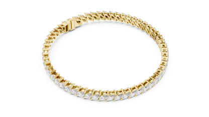 The Marquise Diagonal Wave Lab Grown Diamond Tennis Bracelet