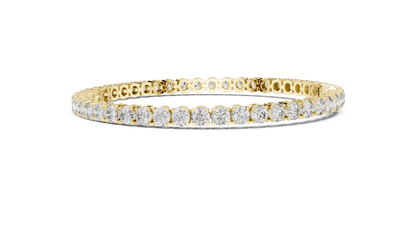 Shared-Prong Round Lab Grown Diamond Tennis Bracelet.