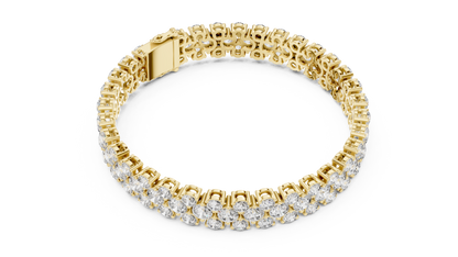 The Grand Three-Row Round Lab Grown Diamond Tennis Bracelet.