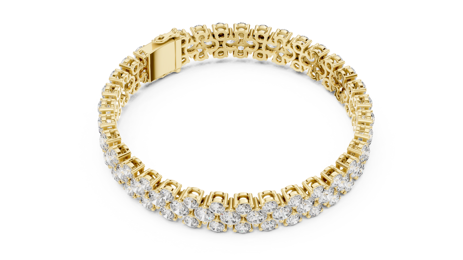 The Grand Three-Row Round Lab Grown Diamond Tennis Bracelet.
