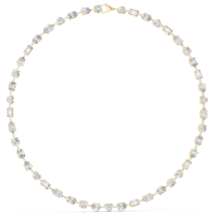 Multi-Shape Fancy Cut Lab Grown Diamond Station Tennis Necklace