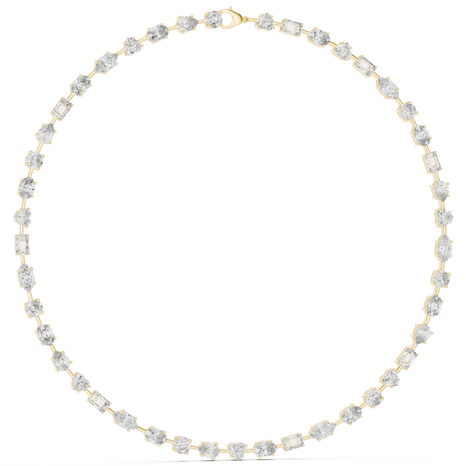 Multi-Shape Fancy Cut Lab Grown Diamond Station Tennis Necklace