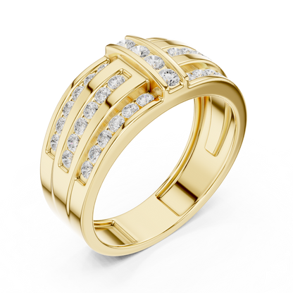 Men’s Multi-Row Channel Set Lab Grown Diamond Band Ring