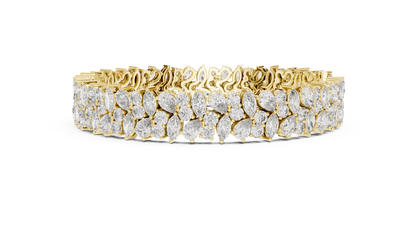 The Florentine Multi-Shape Lab Grown Diamond Cluster Statement Bracelet