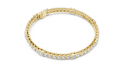 Alternating Princess & Round Lab Grown Diamond Tennis Bracelet.